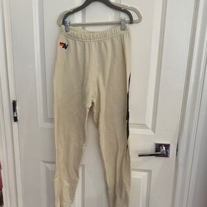 Aviator Nation Cream Joggers
